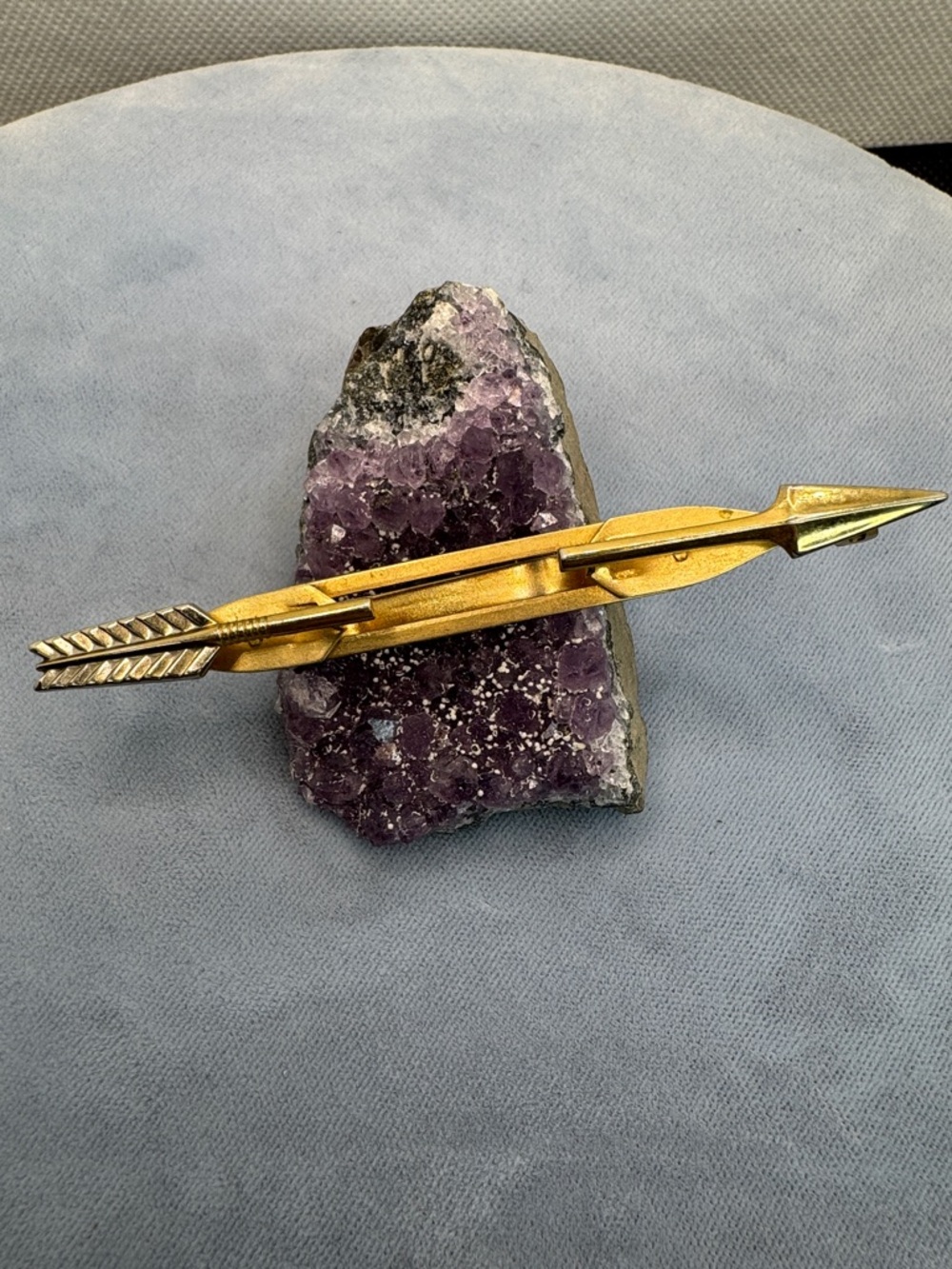 Vintage Anson Signed Arrow Goldtone Tie Clasp Collectible